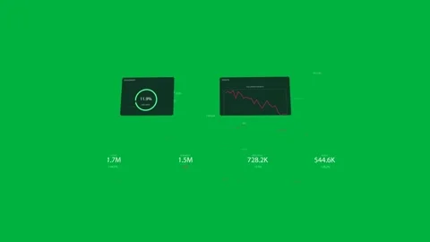 On slow camera rotation dashboard widgets floating updating metrics to show HUD, Stock Footage 329573013