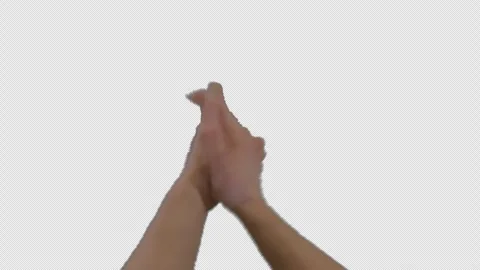 Slow Clapping Hands Gesture Alpha Channel Stock Footage 339804910