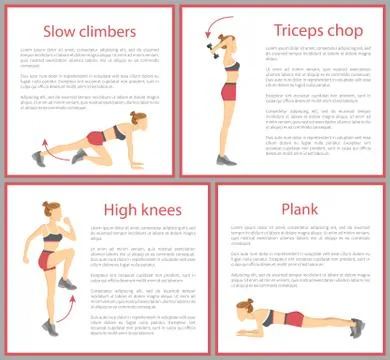 Slow Climber Poster Collection Vector Illustration Stock Illustration