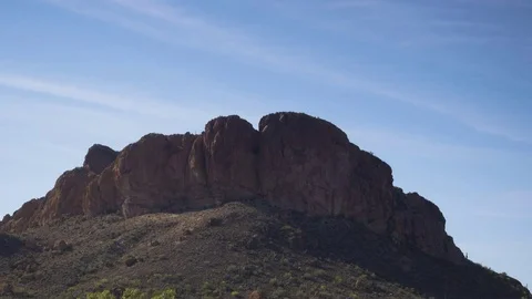 Slow cloud movement timelapse behind Arizona mountain landscape Stock Footage 78491768