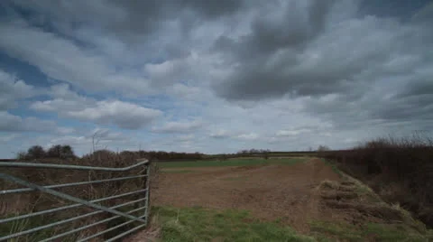 Slow Clouds with Field Video stock 22839382