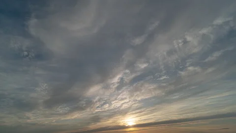 The slow clouds flow real time motion Video stock 167331399