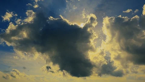 Slow clouds on sky Stock Footage 97207175