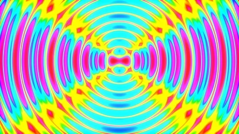 Slow Colorful Psychedelic Concentric Waves Abstract Motion Background Loop Stock Footage 99840257