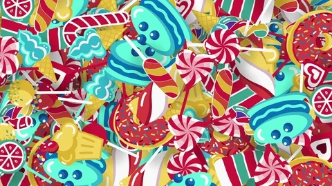 Slow Confection Sweet Background Stock Footage 87328779
