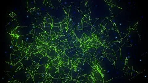 Slow connecting Lines green Video stock 342144185