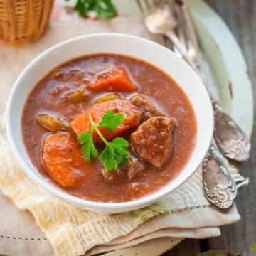 Slow Cooked Beef Stew with Vegetables Foto stock