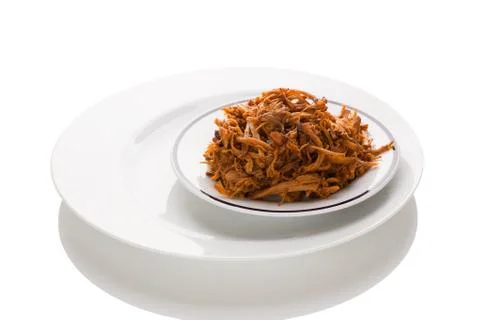 Slow cooked pulled pork shoulder. Stock Photos