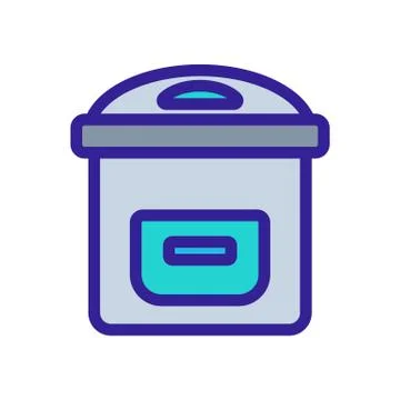 Slow cooker icon vector. Isolated contour symbol illustration 스톡 일러스트