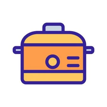 Slow cooker icon vector. Isolated contour symbol illustration 스톡 일러스트
