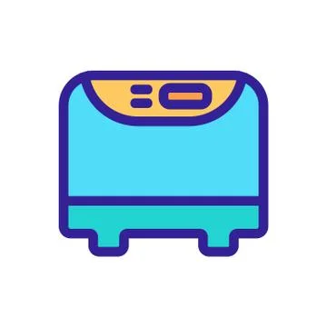 Slow cooker icon vector. Isolated contour symbol illustration 스톡 일러스트