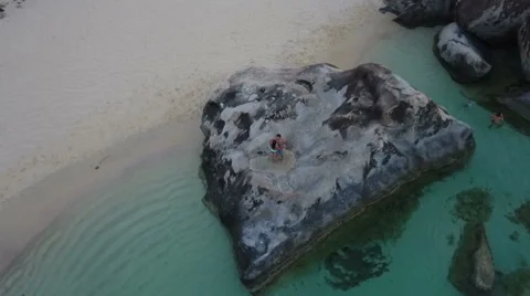 Slow dance couple at beach Stock Footage 67615879