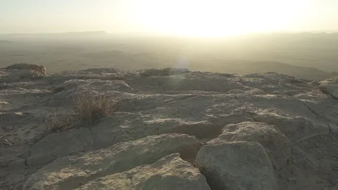 Slow dolly move - Rocks in the desert sun Stock Footage 73578784