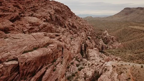 Slow dolly over Red Rock Canyon Las Vegas in the early morning hours of the day Video stock 105020087