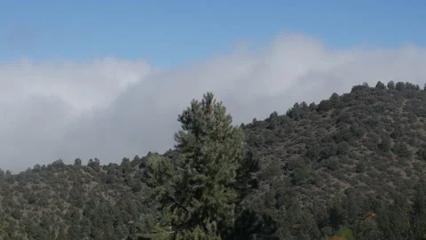 Slow dolly shot of a cloud rolling in Stockbeeldmateriaal 142097341