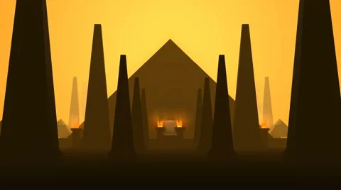 Slow dolly zoom into pyramid complex Stock-Footage 923961