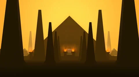 Slow dolly zoom into pyramid complex Stock-Footage 923983