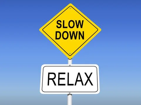 Slow Down Relax 库存插图