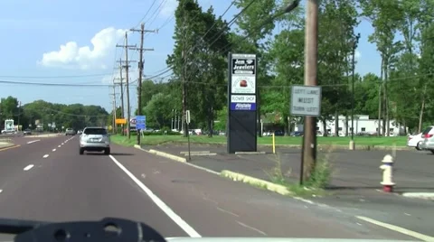 Slow down sign Stock Footage 8601863