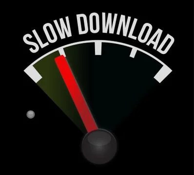 Slow download speedometer イラスト素材