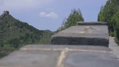 Slow dramatic pan reveals The Great Wall Stock Footage 83927918