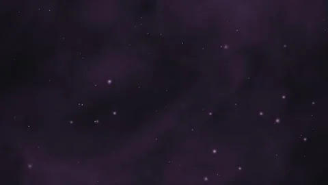 Slow drifting purple nebula clouds and twinkling stars in a serene cosmic Stock Footage 345189333