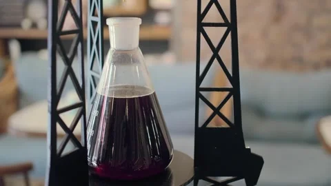 Slow drip cold brew coffee maker in action Stock Footage 340059967
