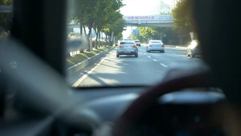 Slow driving in Korea Stock Footage 95220509