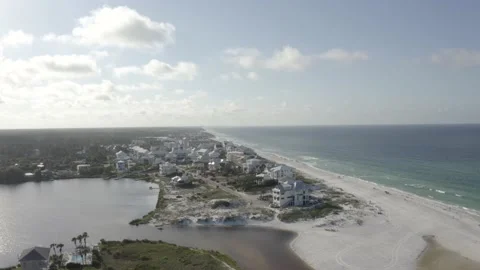 Slow Drone Flight Over The Florida Coast Stock Footage 172309745