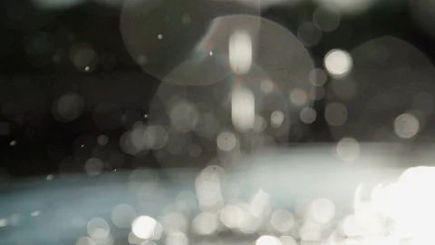Slow: drops falling in into the lake/ water Video stock 128092046
