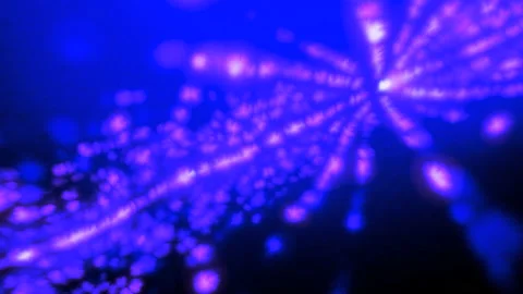 Slow energy flying particles. Motion. Lines of tiny shining lines with 3D effect Stock Footage 235614261