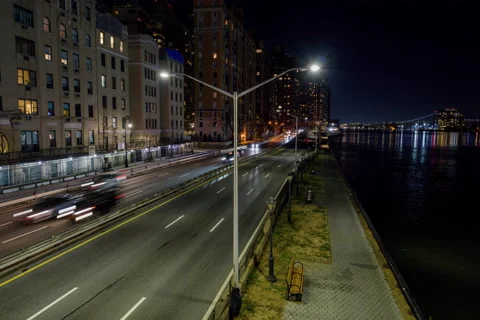 Slow to Fast Light trails Highway Full Stock Footage 145044746