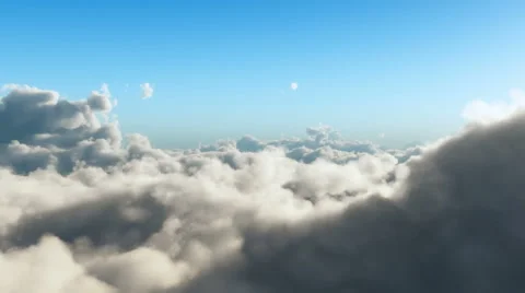 Slow flight above cloudscape Stock Footage 46841398