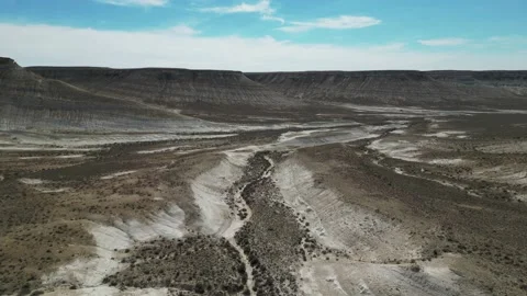 Slow flight in the mountain desert Stock Footage 237743715
