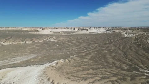 Slow flight to the mountains with a beautiful view of the mountain desert Stock Footage 237945876