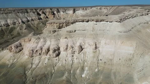 Slow flight over the mountain with a beautiful view of the canyon Stock Footage 237945776