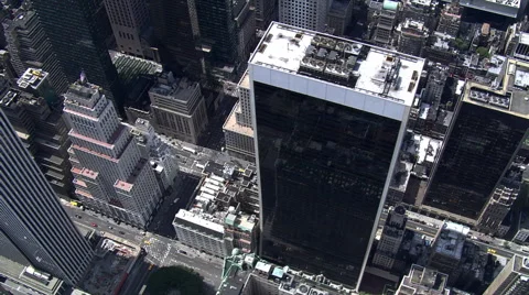 Slow flight toward Park Avenue in New York City Stock Footage 59536108