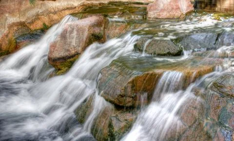 Slow Flowing Stream Stock-Fotos