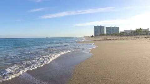 Slow Fly Low Over Waves Video stock 59409888