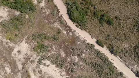 Slow fly over dry dunes Stock Footage 122466534