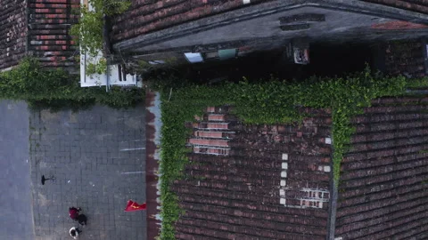 Slow Flying Across Rooftop In Hoian Ancient Town Stock Footage 149087522