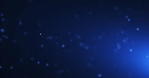 Slow flying blurred particles on blue background Stock Footage 262996028