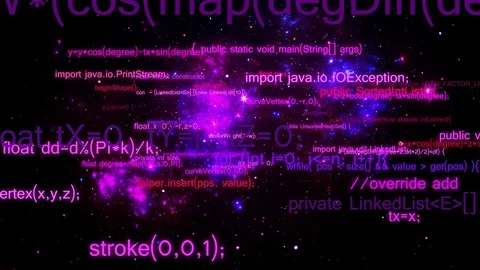 Slow Flying of Programming Codes  -   Abstract Video Footage Stock Footage 71062073