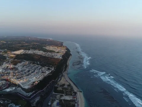 Slow forward from the beach to the ocean in Bali, Indonesia. Stock Footage 80178276