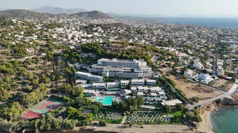 Slow glide over the resort Video stock 313741256