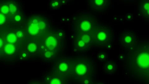 Slow Green Dark Dynamic Particles Rotating Abstract Motion Background Loop Stock Footage 100600841