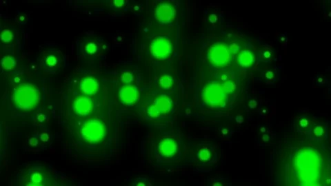 Slow Green Dark Dynamic Particles Cluster Abstract Motion Background Loop Stock Footage 100600925
