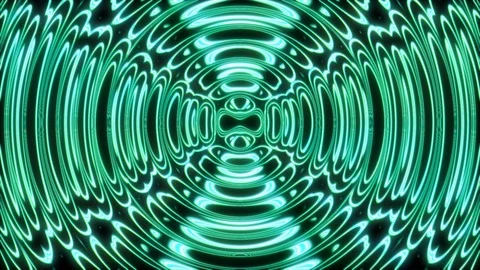 Slow Green Psychedelic Interference Pattern Abstract Motion Background Loop 2 Stock Footage 99832705