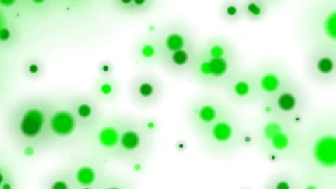Slow Green White Dynamic Particles Rotating Abstract Motion Background Loop Video stock 100601082