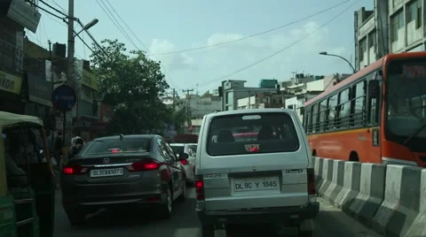 Slow Indian traffic Stock Footage 41416286